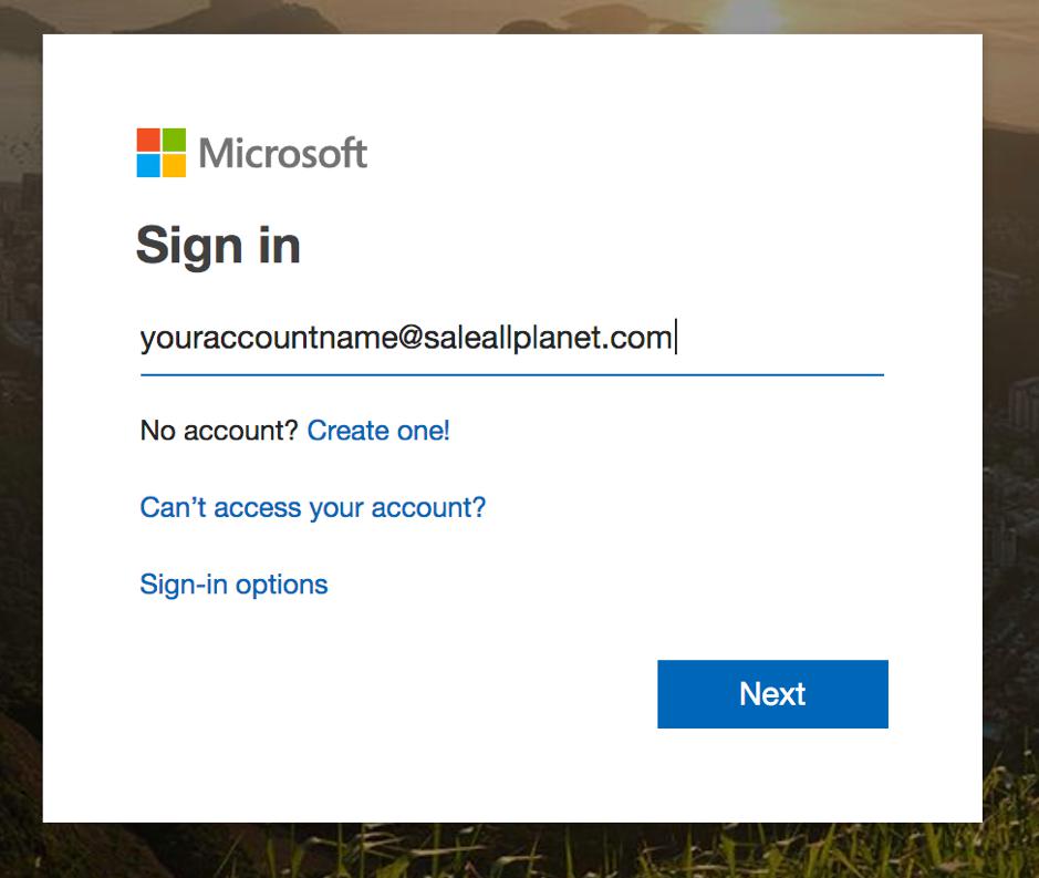 Office 365 Sign in Page